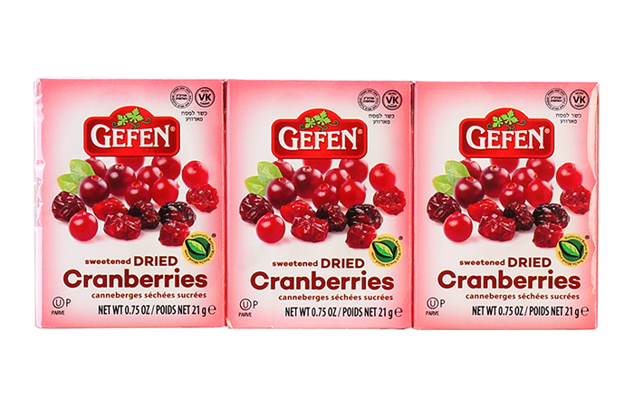 Gefen sweetened dried cranberries 6x.75 oz