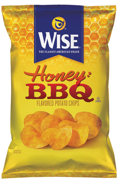 Wise Honey Barbecue Flavored Potato Chips 4.5 oz