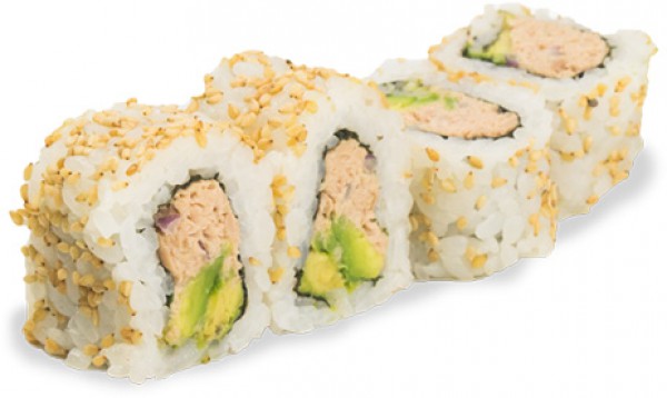 Cooked Tuna Avocado Sushi Rolls 2 Rolls (16 Pieces)