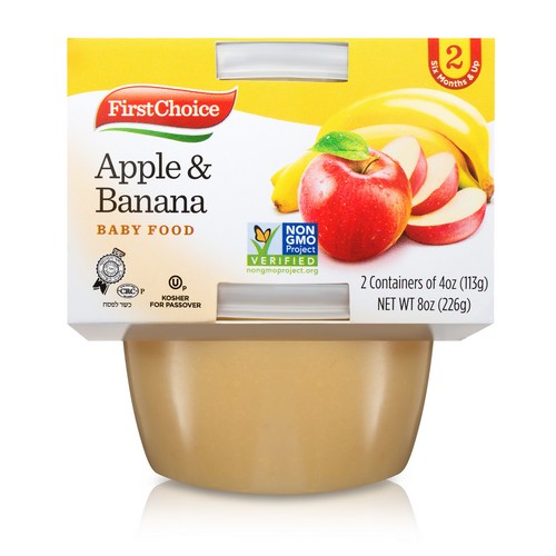 First Choice Baby Food Apple Banana 2pk-4oz