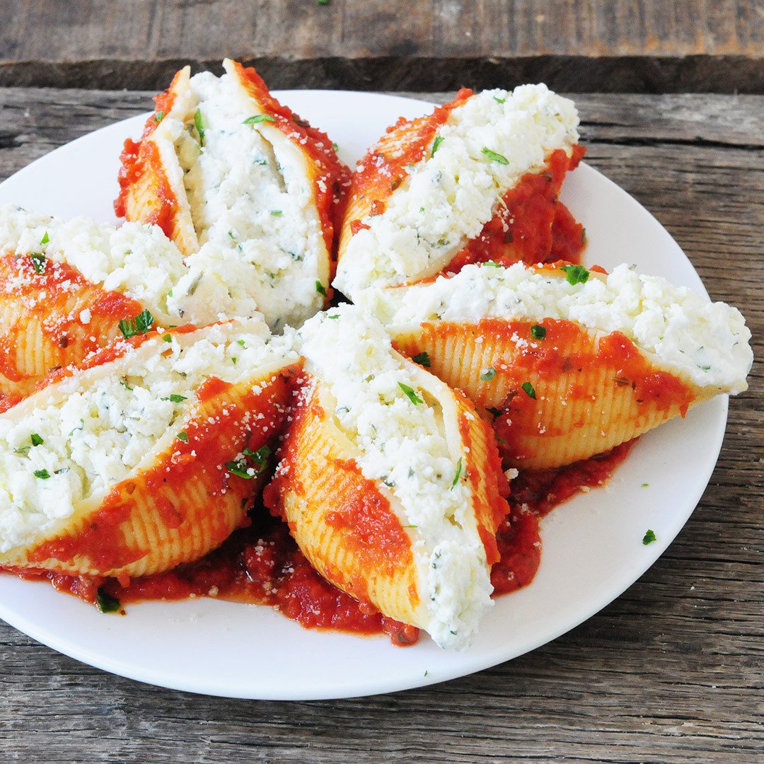 Stuffed Shells with Marinara Sauce with one Free Side Dish