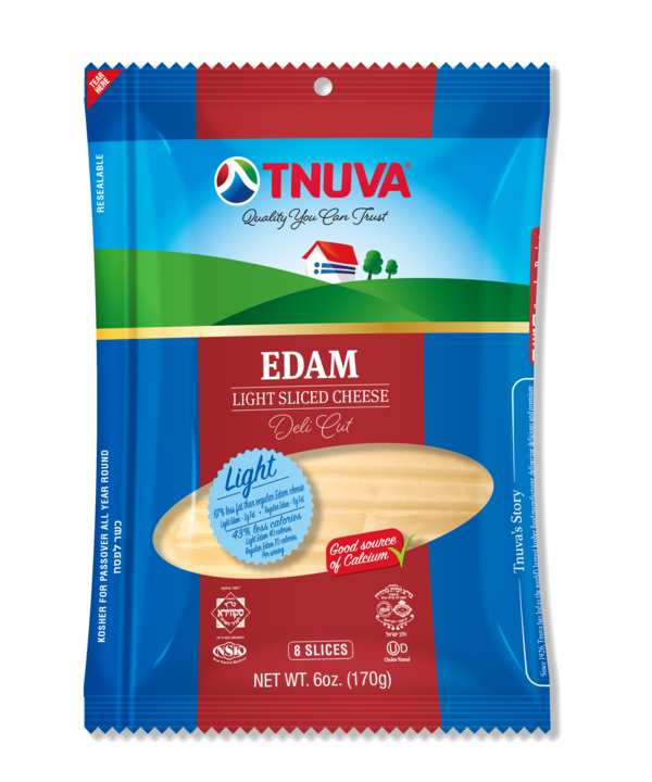 Tnuva Edam Light Sliced Cheese Deli Cut 6 oz