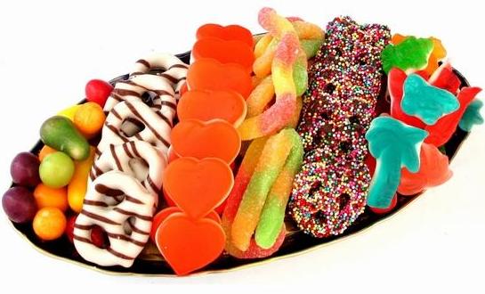 Fancy Chocolate Covered Pretzels & Candy Gift Tray