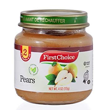 First Choice Baby Food Pear 2pk-4oz