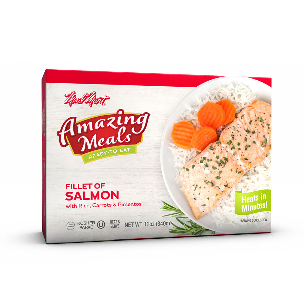 Meal Mart Amazing Meals Fillet Of Salmon with Rice, Carrots & Pimientos 12 oz