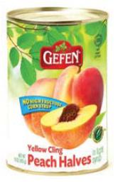 Gefen Peaches Halves In Light Syrup 15 oz