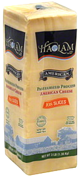 Haolam American Yellow Cheese 108 Slices 3lbs.