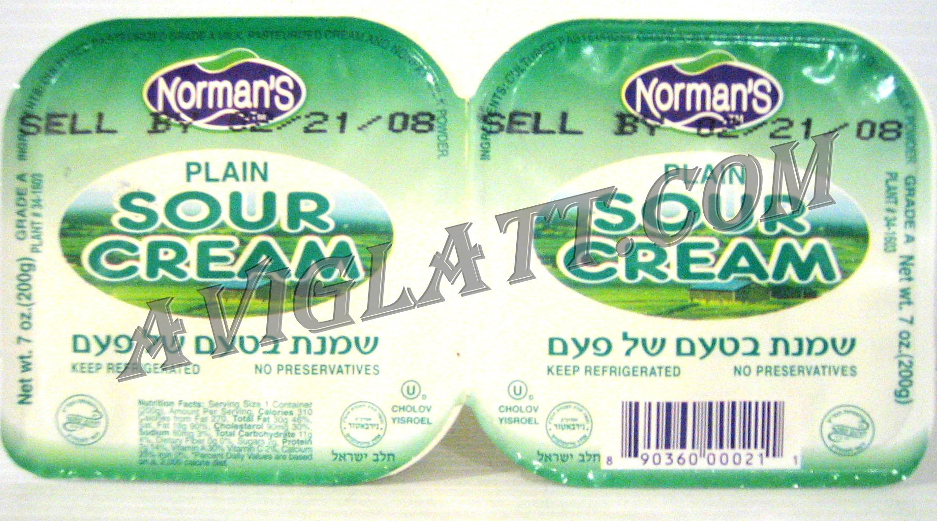 Norman's Sour Cream 2 - 7 oz Pack