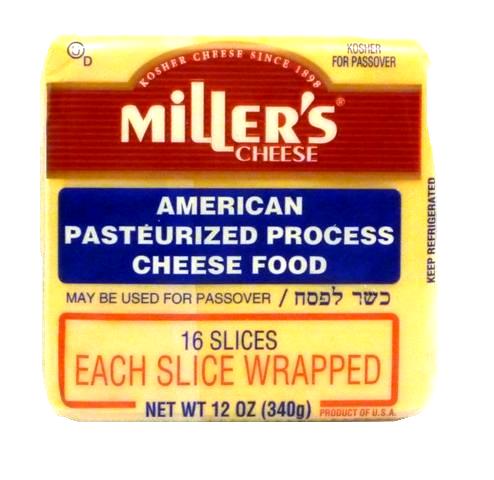 Miller's American Yellow Cheese 16 Slices 12 oz