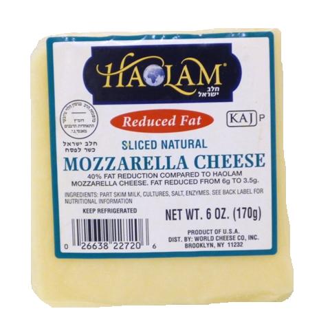 Haolam Reduced Fat Sliced Natural Mozzarella Cheese 6 oz