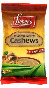 Lieber's Roasted Salted Cashew 8 oz