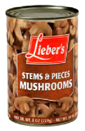 Lieber's Stems & Pieces Mushrooms 8 oz