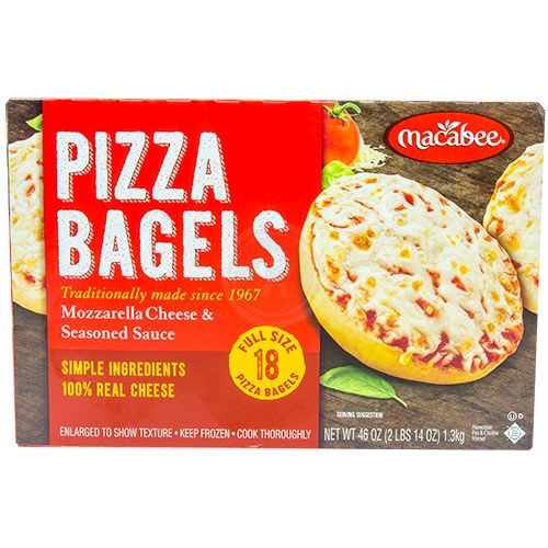 Macabee Pizza Bagels 46 oz (18 ct)