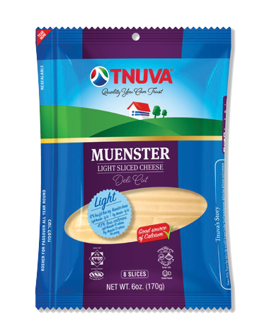 Tnuva Muenster Light Sliced Cheese Deli Cut 6 oz