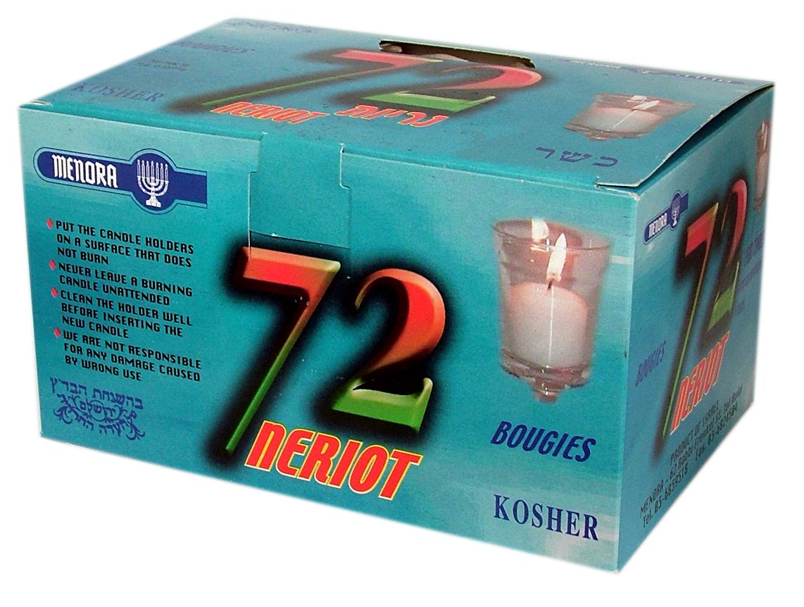 Menora Neriot Bougies 72 ct