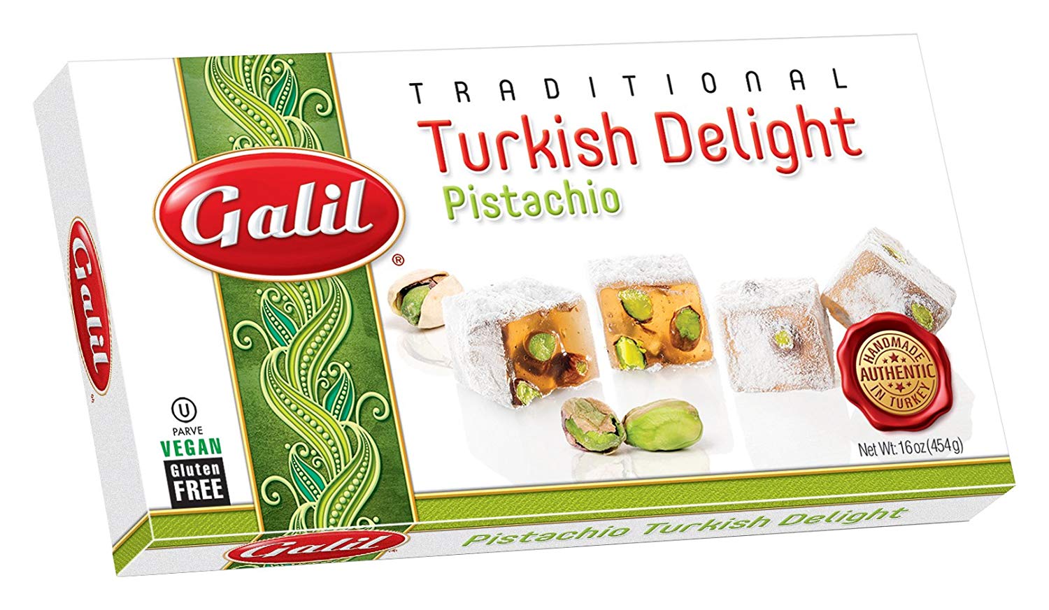 Galil Traditional Turkish Delight Pistachio 16 oz