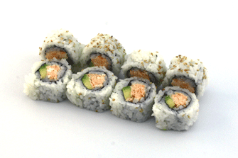 Cooked Salmon Avocado Sushi Rolls 2 Rolls (16 Pieces)