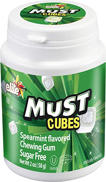 Elite Must Cubes Spearmint Flavored chewing Gum 2 oz