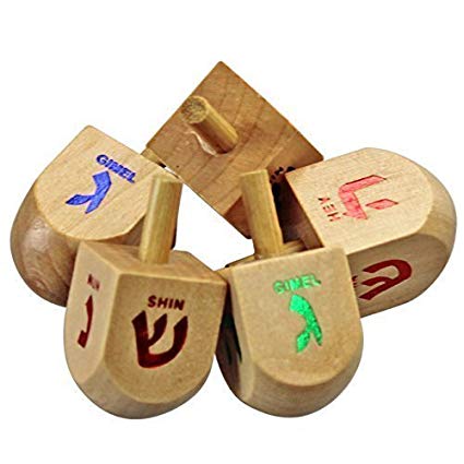 Wood Dreidel 1 pc